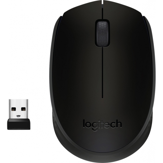 Mouse senza filo per PC Logitech M171 Puntamento Ottico con Ricevitore USB Nero