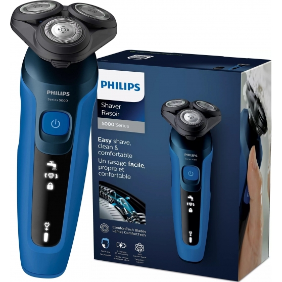 Rasoio Elettrico Philips S5466 Rasatura Barba Uomo con Lame ComfortTech Senza Filo