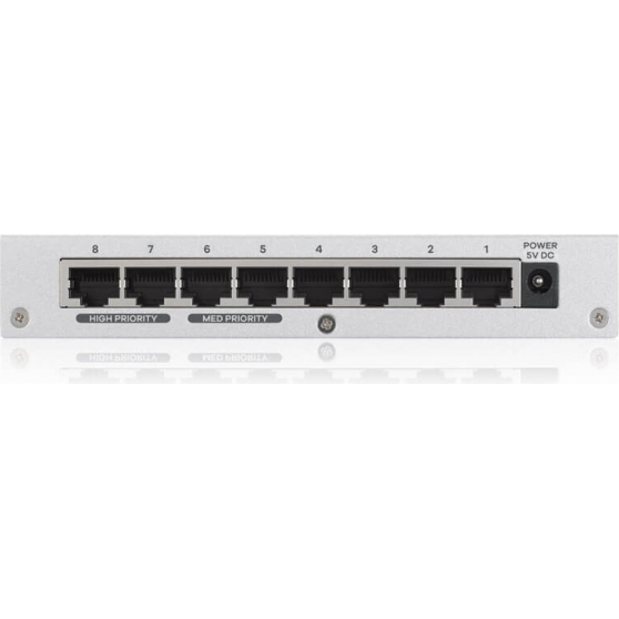 Switch 8 porte RJ45 Zyxel GS-108B V3 Gigabit Ethernet 10/100/1000Mbps Silver