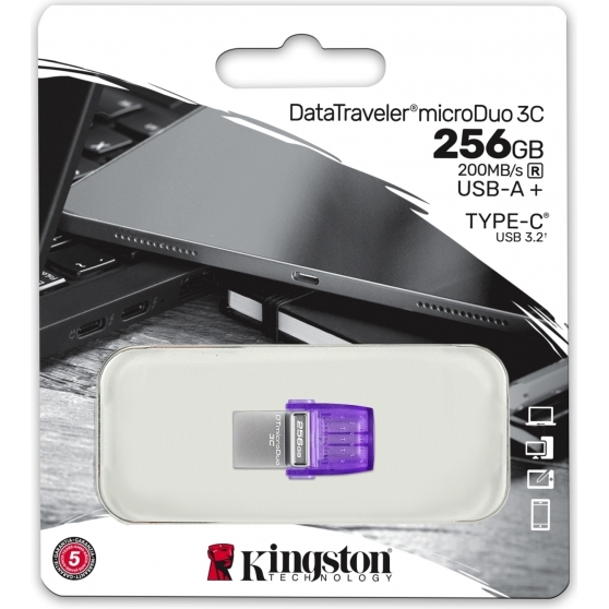 Pendrive 64GB 128GB 256GB Kingston DataTraveler con Doppia USB-A + USB-C