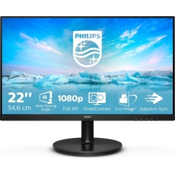 monitor 22" va led 4ms 1920x1080 fhd philips v line 221v8a speaker vga hdmi