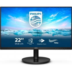 monitor 21,5va lcd w-led fhd 1080 displayports philips 222v8la/00 multimediale