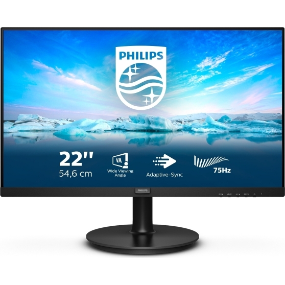 MONITOR 21,5VA VGA HDMI VESA DP MM PHILIPS 222V8LA/00 4000:1 4MS