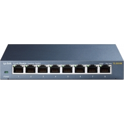 tp-link tl-sg108 switch 8 porte rj45 rete ethernet qos gigabit 10/100/1000mbps