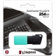 PEN DRIVE 3.2 256GB TYPE-A EXODIA M BLACK/TEAL KINGSTON CAPPUCCIO REMOV