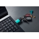 PEN DRIVE 3.2 256GB TYPE-A EXODIA M BLACK/TEAL KINGSTON CAPPUCCIO REMOV