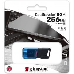 Pendrive da 256GB USB-C 3.2 Memoria Flash Kingston DataTraveler DT80/256GB