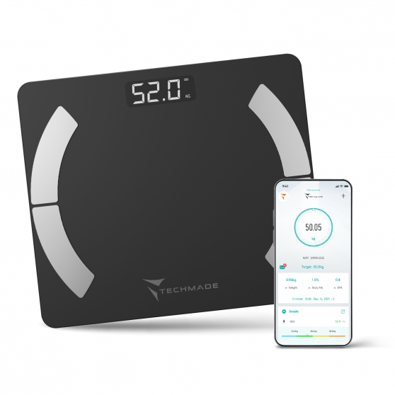 BILANCIA PESAPERSONE SMART DIGITALE ELETTRONICA - NERA (TM-SCALE-BK)