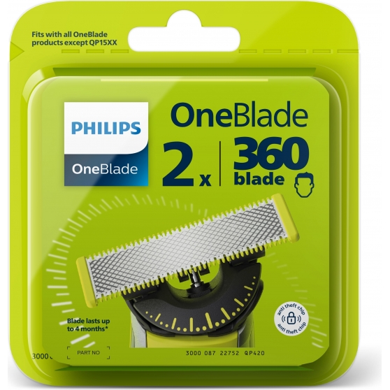 PHILIPS ONEBLADE LAME RICAMBIO QP420/50 2 PEZZI