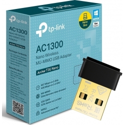 ADATTATORE WI-FI 5GHZ AC1300 MU-MIMO DOPPIA BANDA USB TP-LINK ARCHER T3U NANO