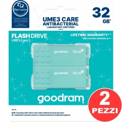 Pendrive GoodRAM 32GB UME3 CARE - ANTIBATTERICA - USB 3.0 - 2-pack