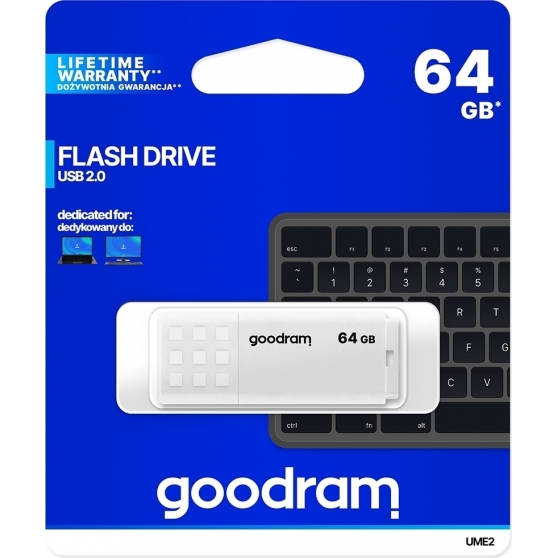 CHIAVETTA PENDRIVE 64GB USB 2.0 GOODRAM UME2 MEMORIA BACKUP DATI E MP3