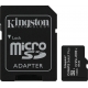 SCHEDA MICROSD KINGSTON CANVAS SELECT PLUS 100R A1 C1 FINO A 256GB ADATTATORE SD