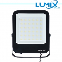 Faretto LED 200W Proiettore Luce Bianca 4000K Alluminio IP65 da Esterno nero