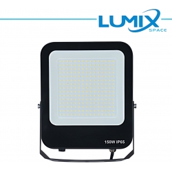 Faretto LED 150W Proiettore Luce Bianca 4000K Alluminio IP65 da Esterno nero