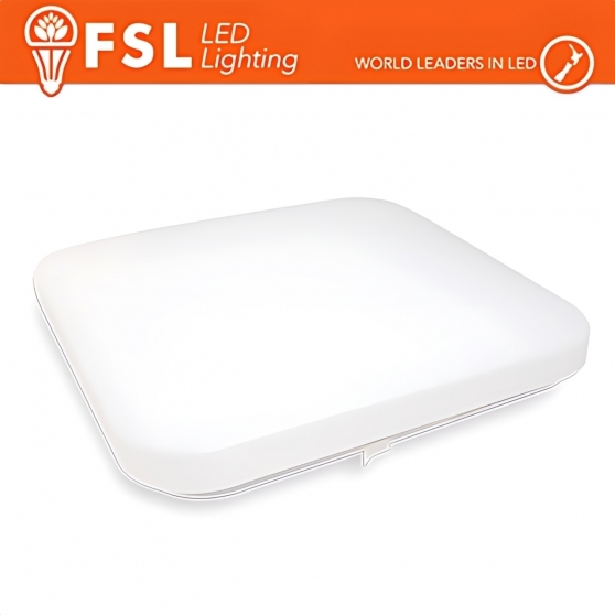 Plafoniera Led Quadrata FSL 25W 330mm Luce 3000K-4000K-5700K IP20 CRI80