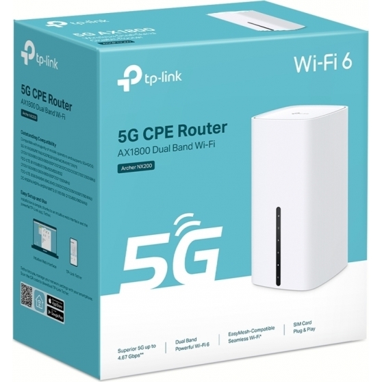 ROUTER 5G LTE WIFI 6 DUAL BAND TP-LINK ARCHER NX200 SLOT SIM INTERNET MOBILE