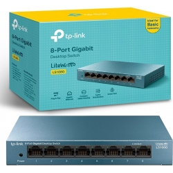 SWITCH ETHERNET 8 PORTE RJ-45 10/100/1000MBPS TP-LINK LS108G AUTO-MDI/MDIX