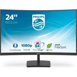 MONITOR CURVO GAMING 24" W-LED 4MS FHD 1920X1080 PHILIPS 241E1SC/00 VGA HDMi