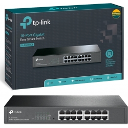 SWITCH RACK LAN 16 PORTE RJ45 1000M GIGABIT TP-LINK SG1016DE EASY SMART