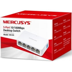 SWITCH 5 PORTE RJ45 10/100M RETE FAST ETHERNET MERCUSYS MS105 FULL DUPLEX