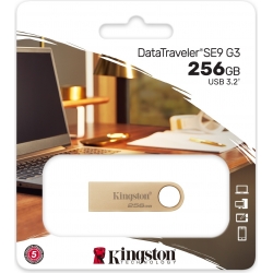 Pendrive 256GB Kingston Technology DataTraveler SE9 G3 220MB/s USB 3.2 Metallo