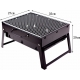 Barbecue a Carbonella Portatile 20x35x27cm BBQ Richiudibile Griglia Pic-nic Compatta