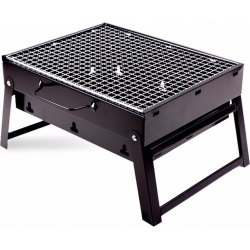 Barbecue a Carbonella Portatile 20x35x27cm BBQ Richiudibile Griglia Pic-nic Compatta