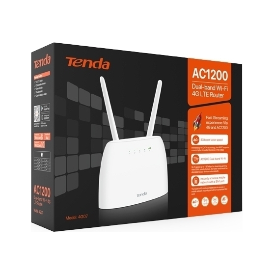 MODEM ROUTER 4G/LTE SUPPORTO TELEFONIA RJ11 VOLTE TENDA 4G06 WIFI N300 SLOT SIM