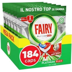 Pastiglie Detersivo Lavastoviglie Plus Brillantante Fairy Platinum 184 Capsule